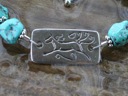 close up of horse memorial bracelet